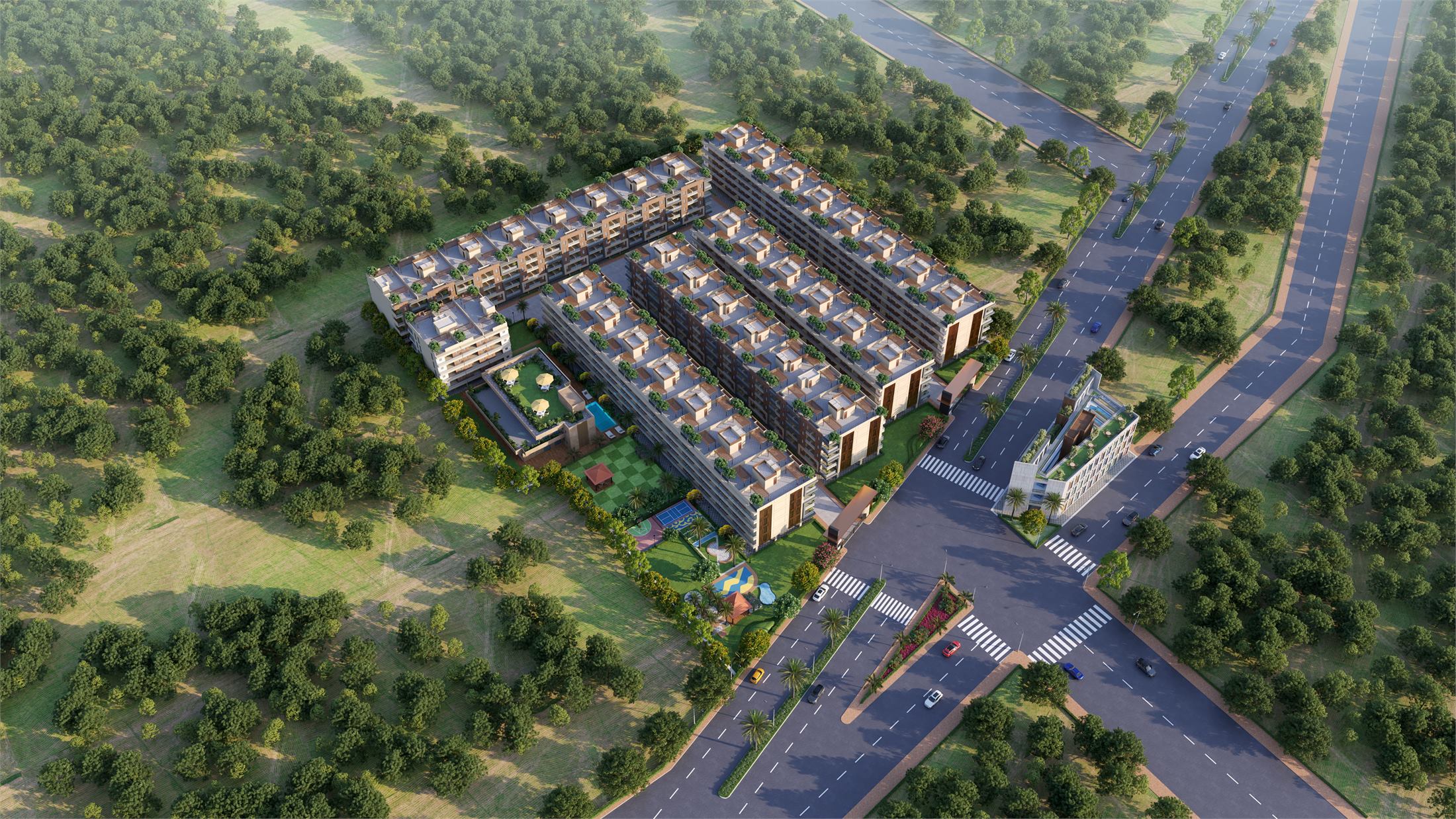 AQVA The Reserve master plan aerial view