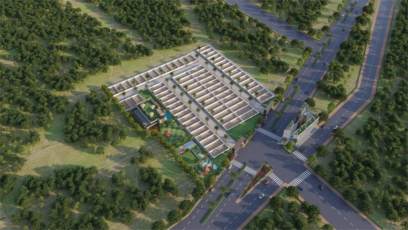 Aerial master plan of a plotted residential community in Sohna Gurgaon