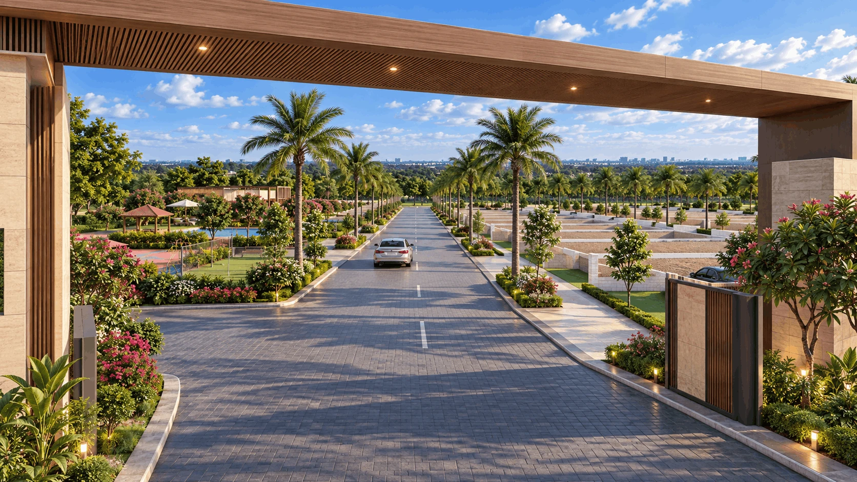 Premium gated residential plots in Sohna Gurgaon with landscaped internal roads
