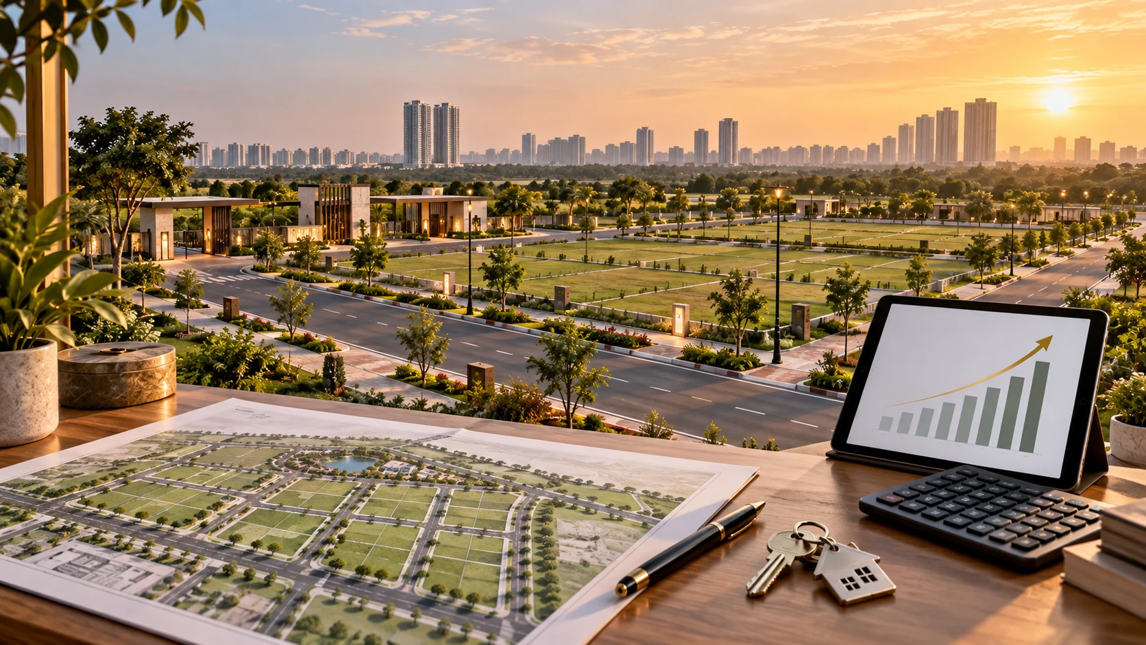 Residential plot price analysis for Sohna Gurgaon with plotted community view